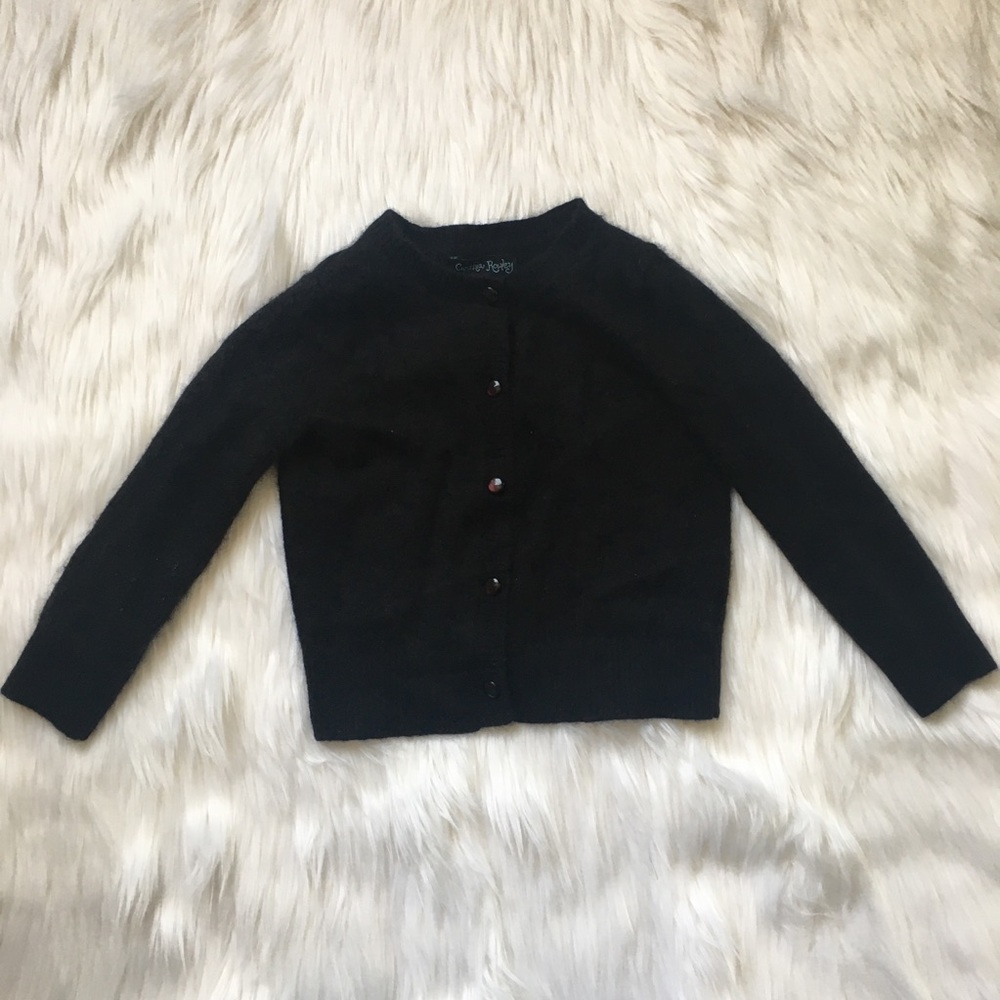 girls black cardigan sweater